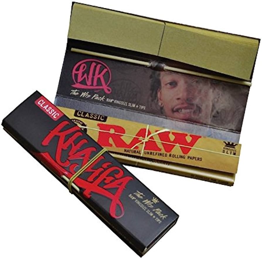 Wiz Khalifa - The Wiz Pack Raw King Size Slim Connoisseur Rolling Papers+Tips RN Vape Shop