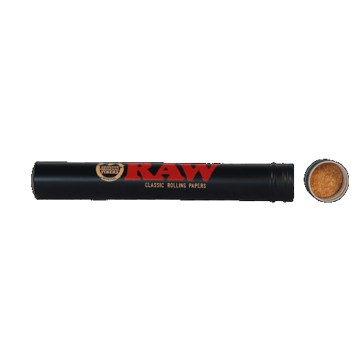RAW ALUMINUM TUBE BLACK RAW Aluminium Cone Holder Tube - Pre Rolled Storage RN Vape Shop