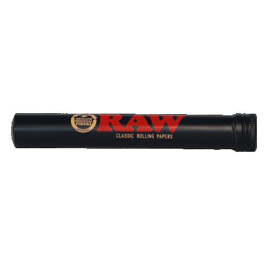 RAW ALUMINUM TUBE BLACK RAW Aluminium Cone Holder Tube - Pre Rolled Storage RN Vape Shop