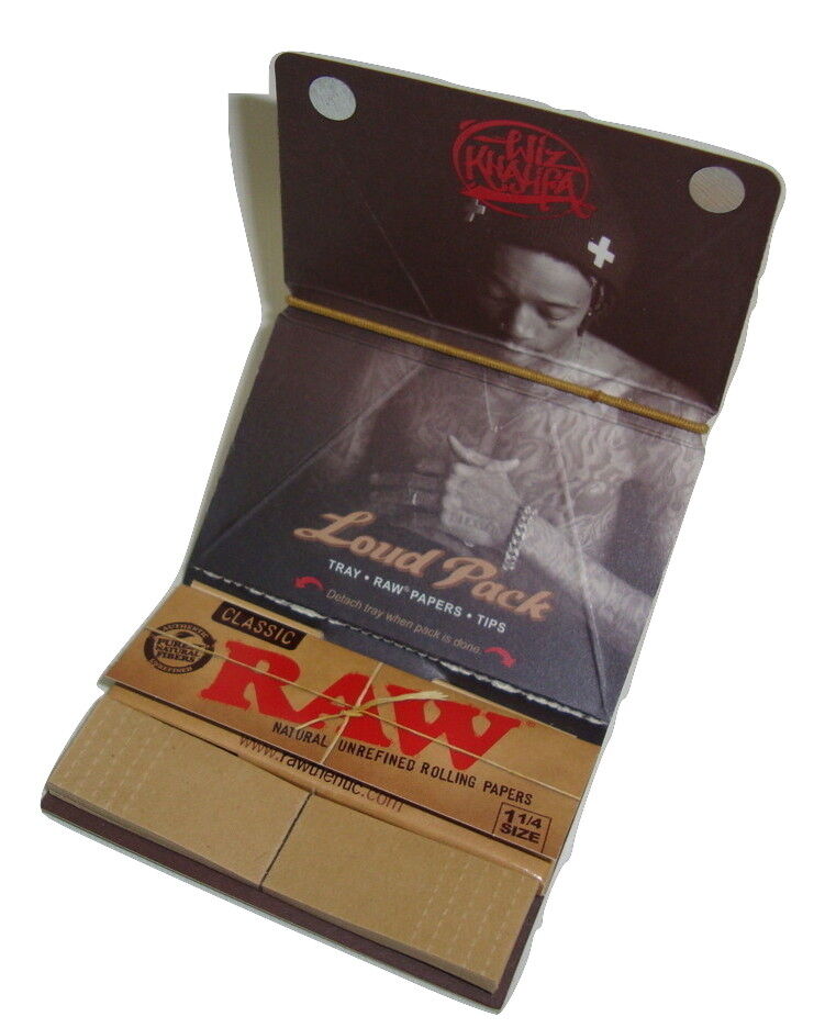 Wiz Khalifa - Loud Pack Raw 1/4 Classic Paper With Tray Filter Tips Roach RN Vape Shop