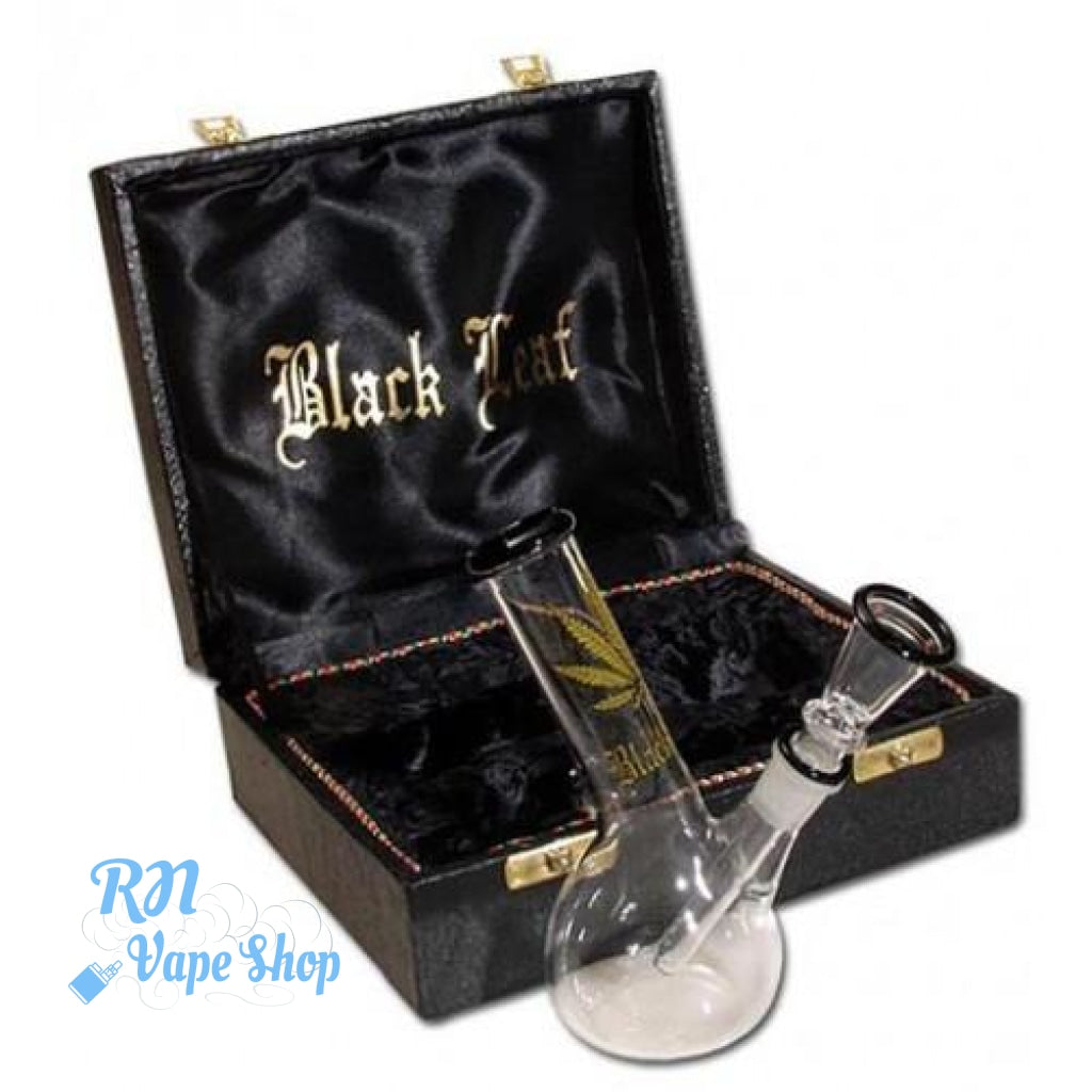 14cm Black Leaf Single Bubble Boxed Glass waterpipe Waterpipes RN Vape Shop