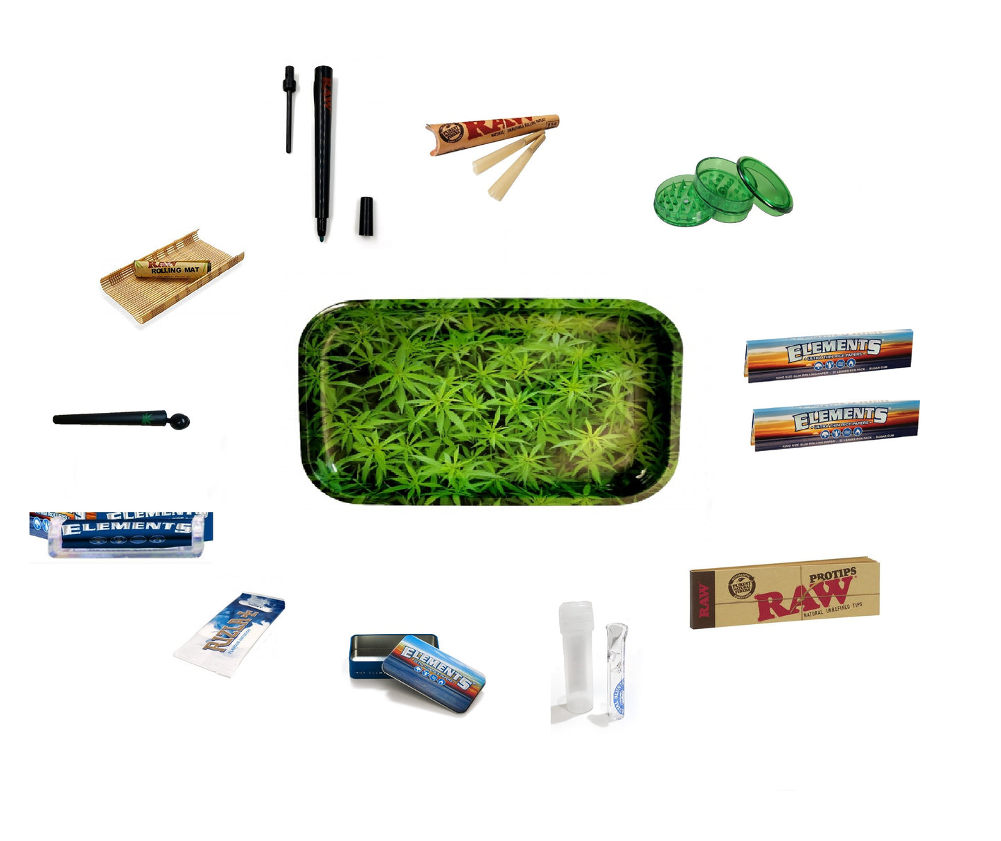 RNVapeshop Tray Set - Multi Green RN-SHOP Limited Edition RN Vape Shop