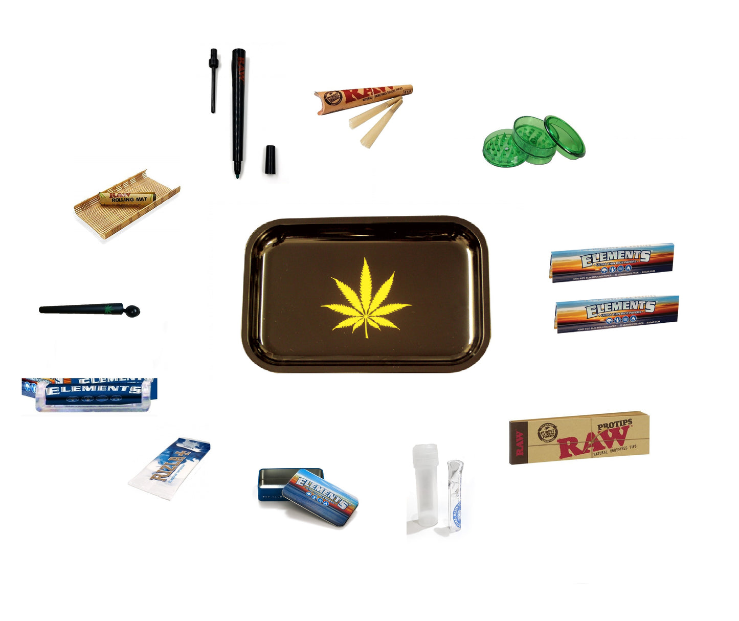 RNVapeshop Tray Set - Black leaf RN-SHOP Limited Edition RN Vape Shop