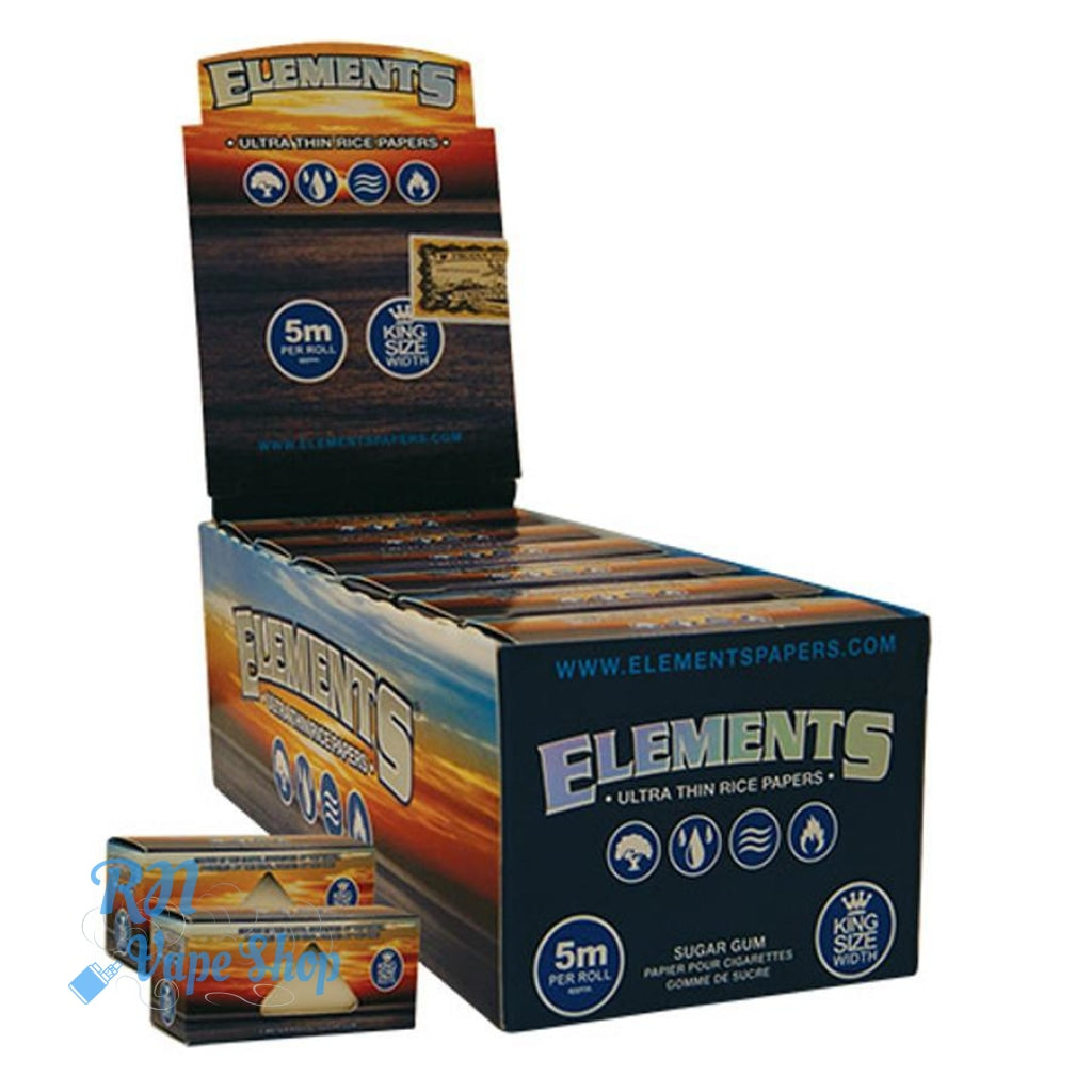 Elements Paper Rolls King Size Width 5m Elements Rolls RN Vape Shop Box