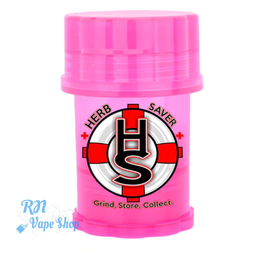 HerbSaver Grinder & Container W/Dust Catcher Herbsaver RN Vape Shop Pink
