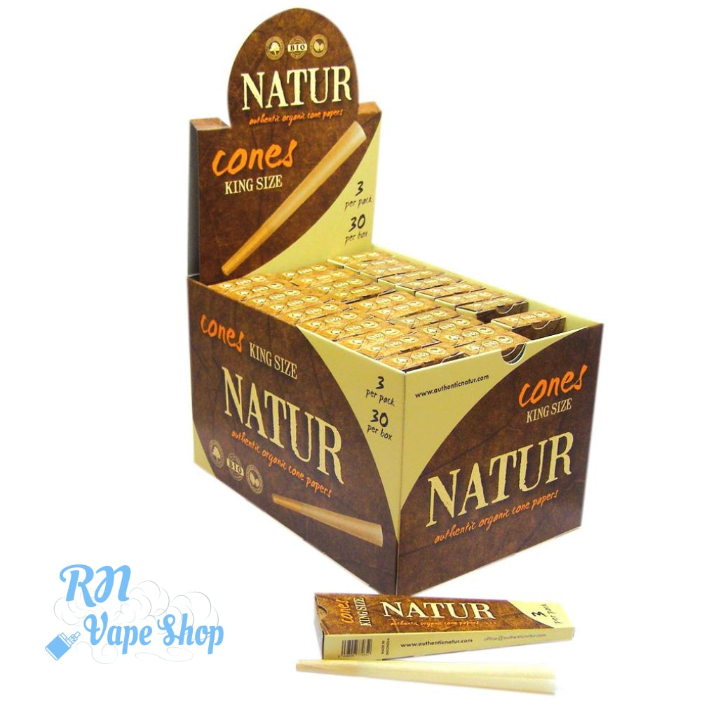 Natur Organic King Size 90 Cones Full Box Natur Organic Cones RN Vape Shop