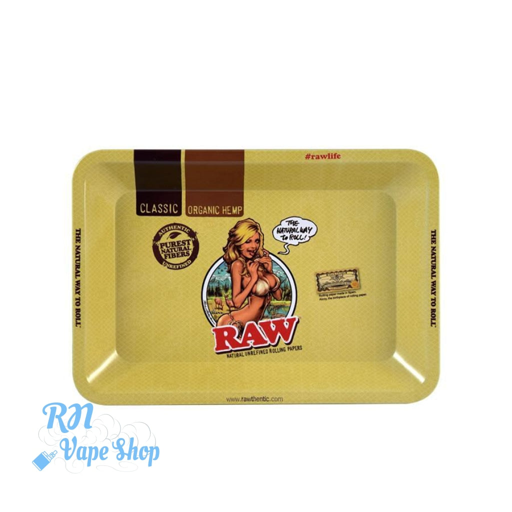 RAW Bikini Girl Metal Rolling Tray RAW Rolling Trays RN Vape Shop Mini