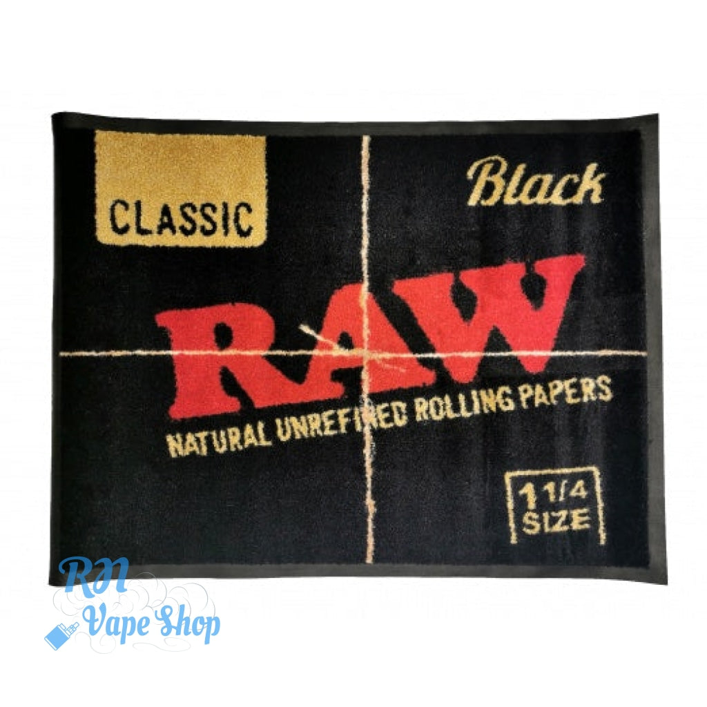 RAW Black 1 1/4 Small Floor Mat - 60cm x 80cm RN Vape Shop