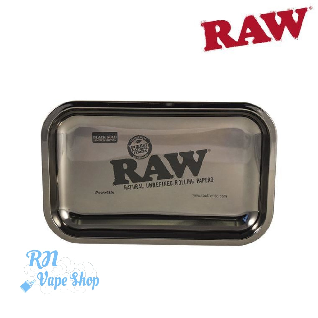 RAW Black Gold Small Rolling Tray – Limited Edition RAW Rolling Trays RN Vape Shop