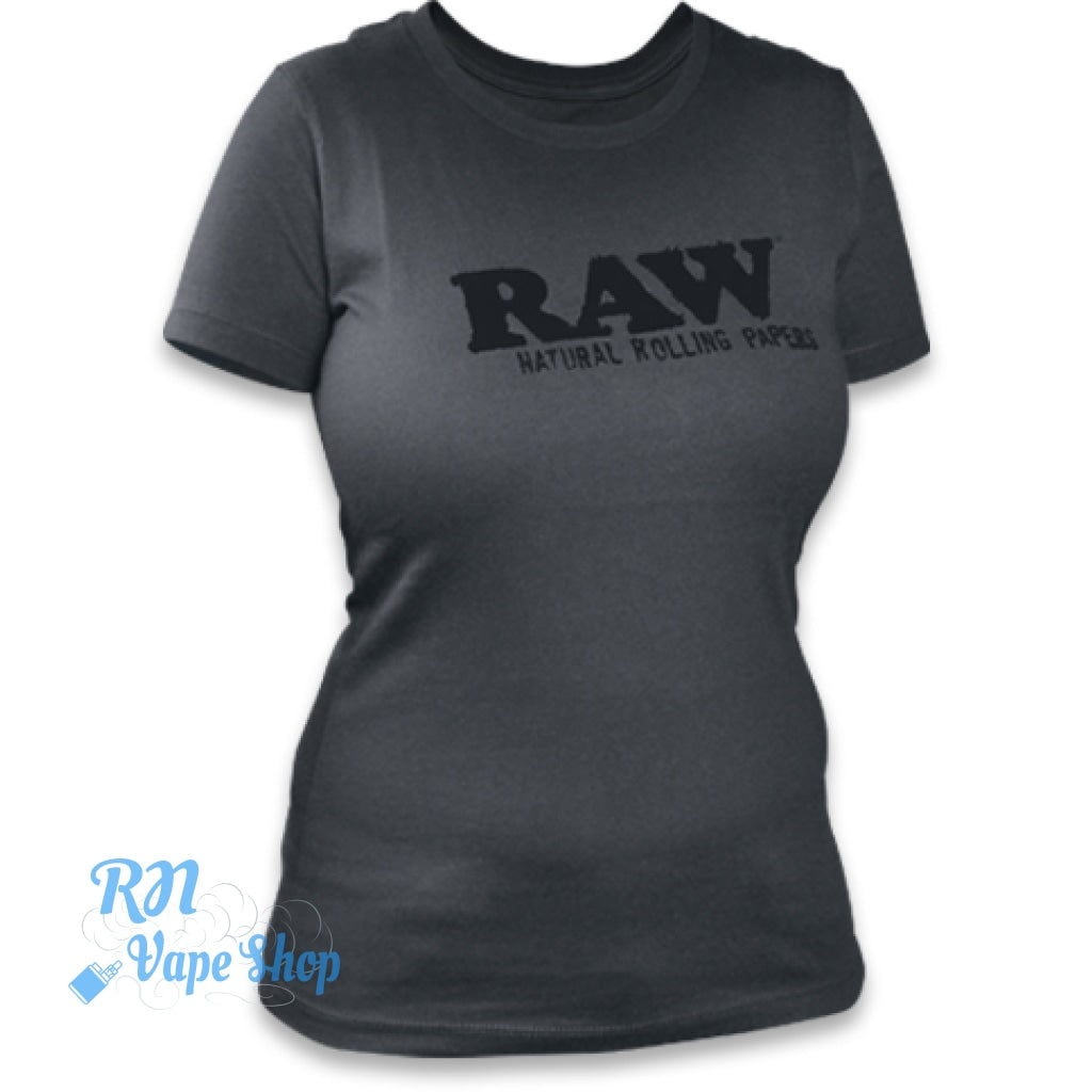 RAW Black Logo Womens Tee RAW T-shirts RN Vape Shop Small