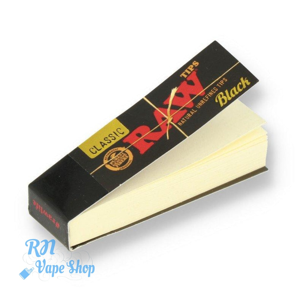 RAW Black Natural Unrefined Tips RAW Tips RN Vape Shop Single