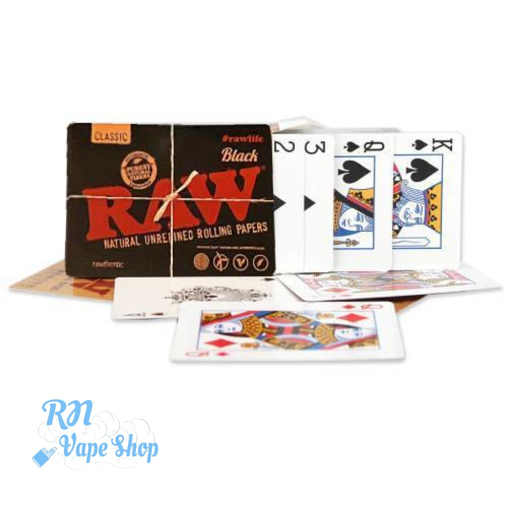 RAW Black Playing Cards RAW Playing Cards RN Vape Shop