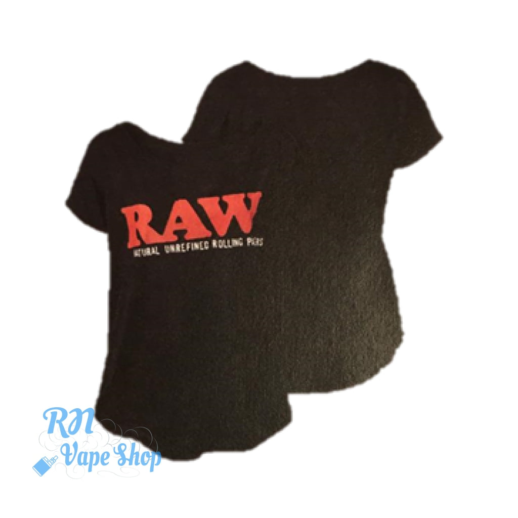 RAW Black Womens Tee - Loose Fit RAW T-shirts RN Vape Shop Small