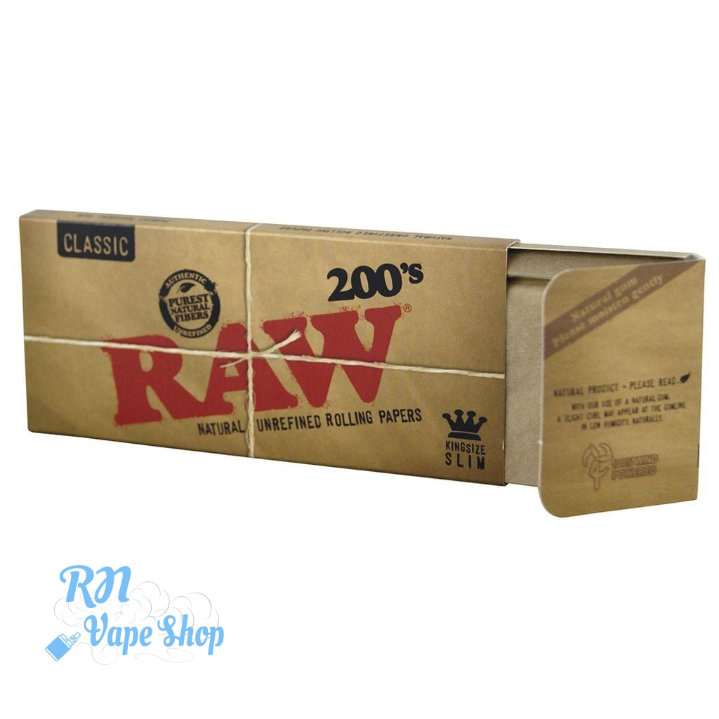 RAW Classic 200s King Size Slim Rolling Papers RAW Papers & Tips RN Vape Shop Single