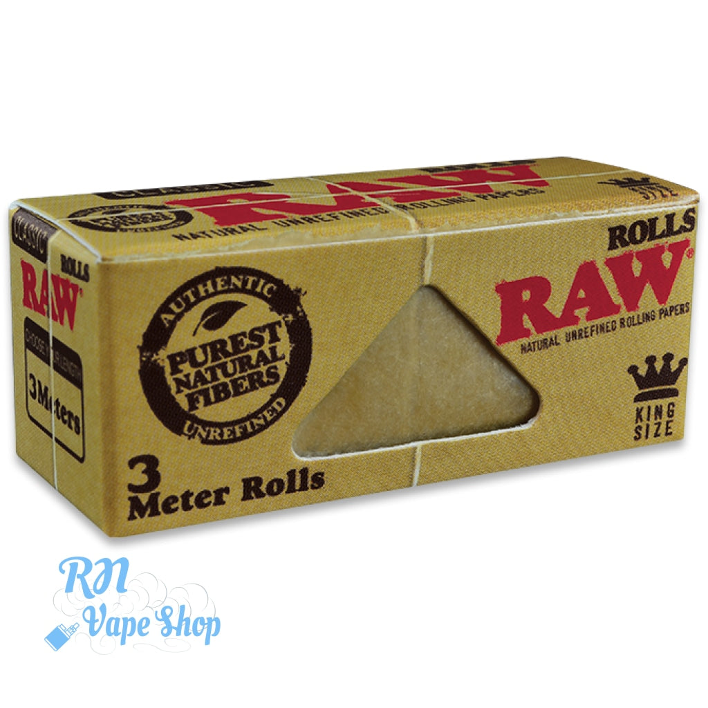 RAW Classic Kingsize 3m Rolls RAW 3m Rolls RN Vape Shop Single