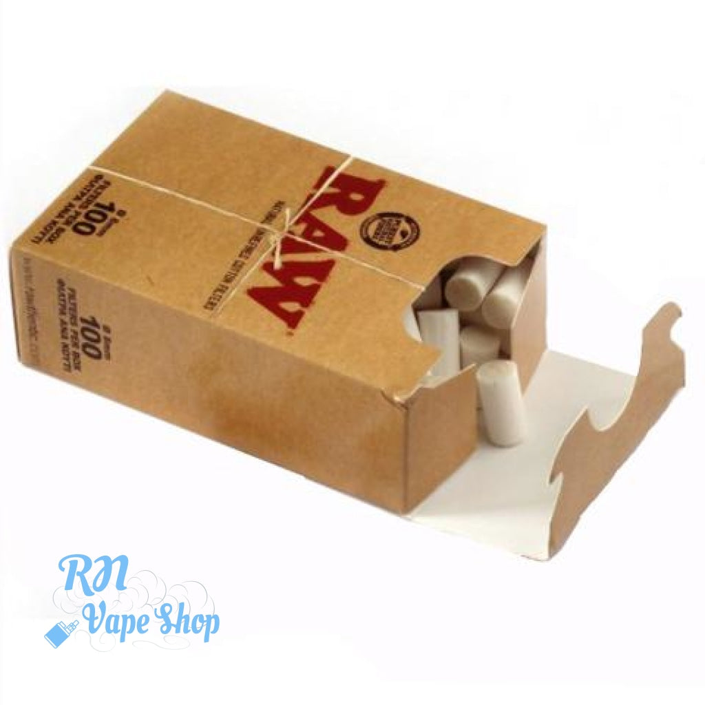 RAW Cotton Filters Box Regular 8mm RAW Tips RN Vape Shop Single