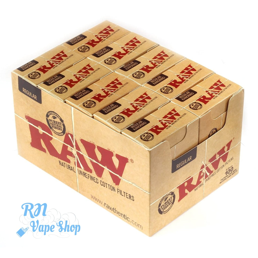 RAW Cotton Filters Box Regular 8mm RAW Tips RN Vape Shop Box