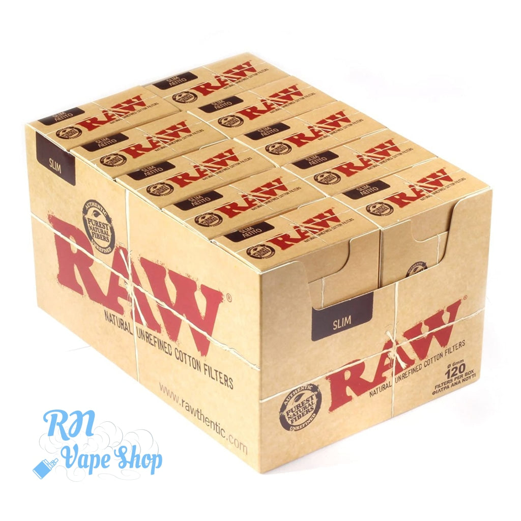 RAW Cotton Filters Box Slim 6mm RAW Tips RN Vape Shop Box