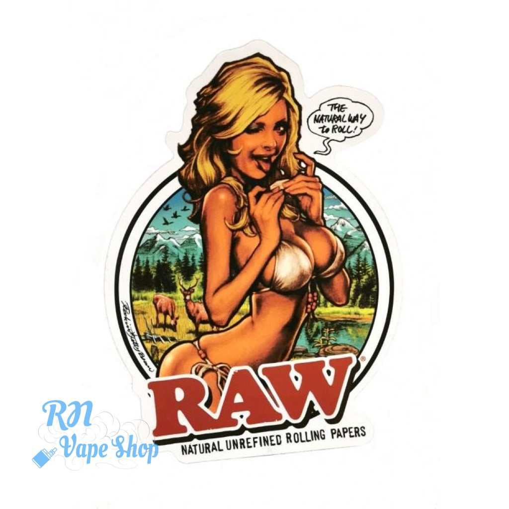 RAW Girl Sticker RAW Stickers RN Vape Shop