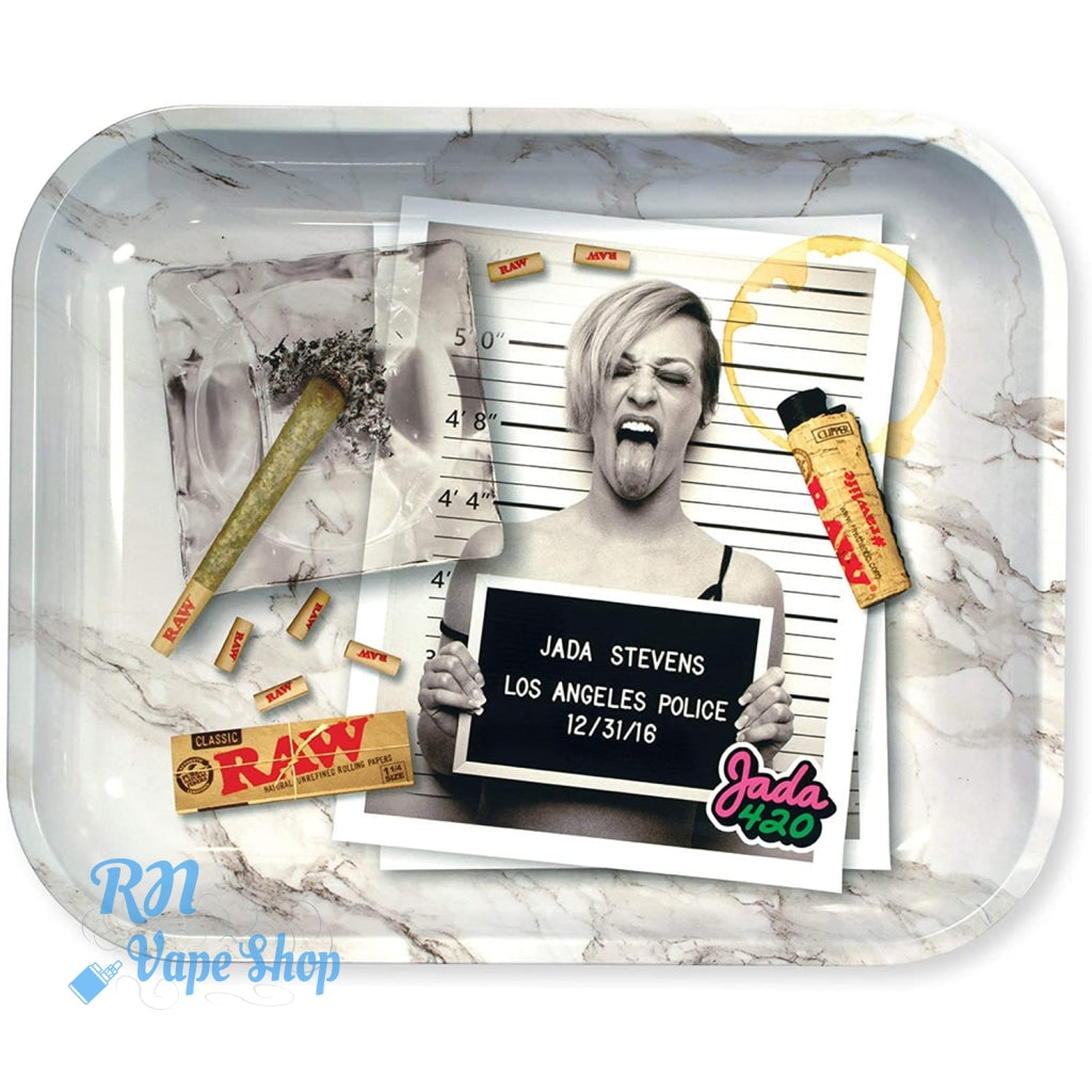 RAW Jada Stevens Metal Rolling Tray RAW Rolling Trays RN Vape Shop