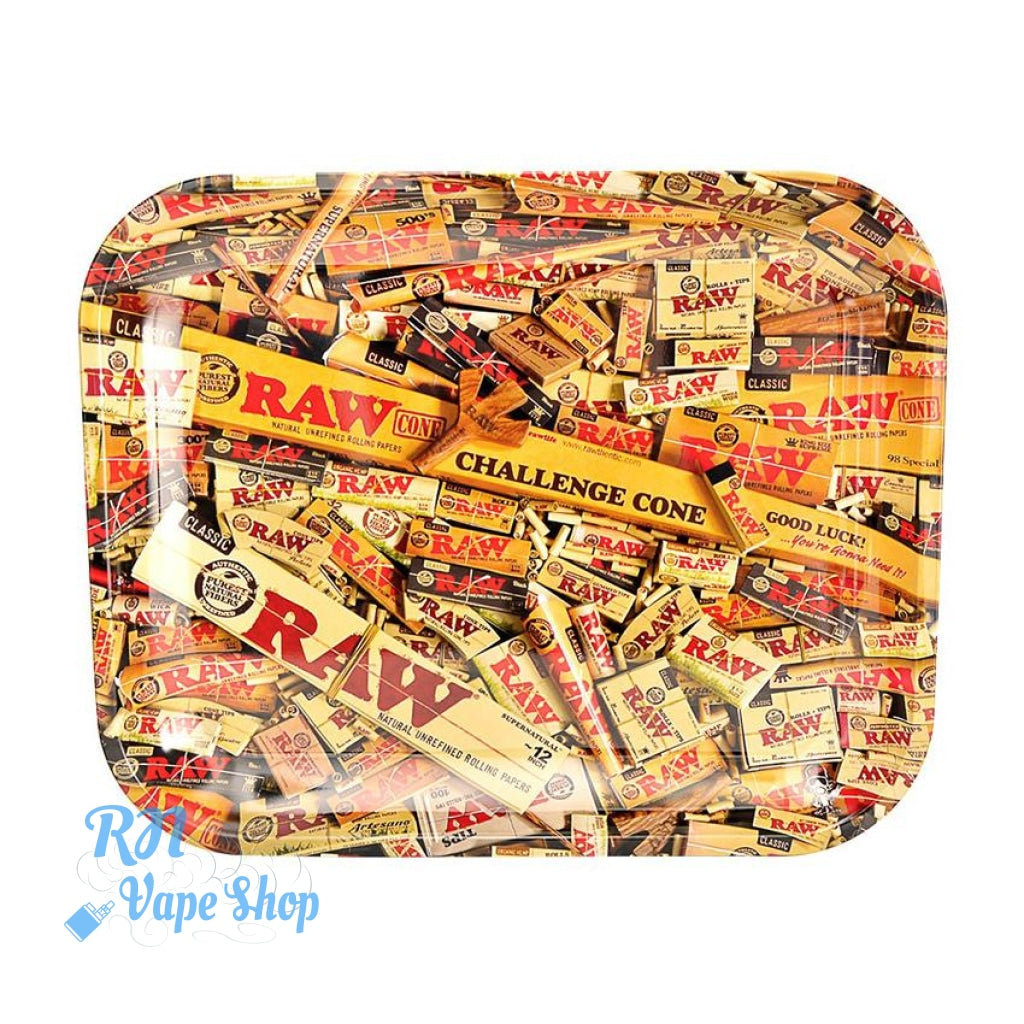 RAW Mix Metal Rolling Trays RAW Rolling Trays RN Vape Shop Medium