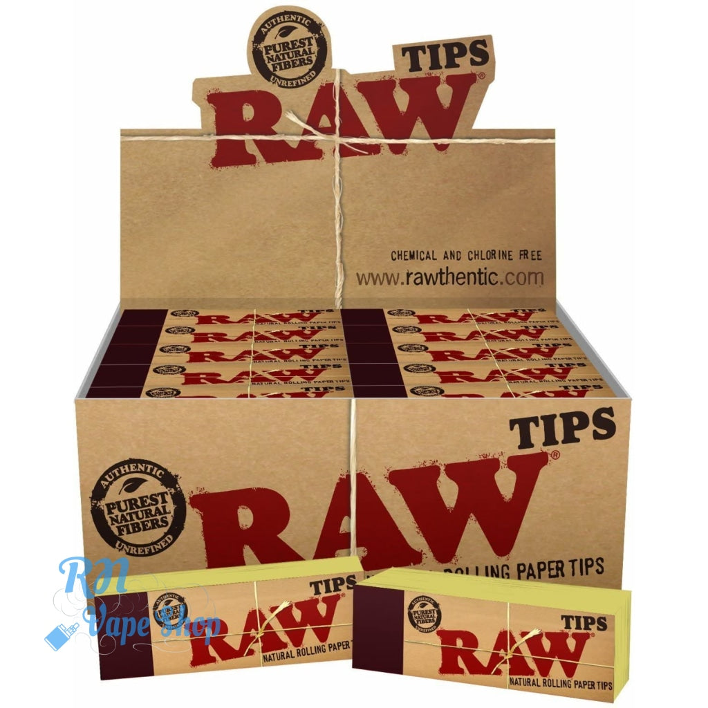 RAW Original Regular Standard Rolling Tips RAW Papers & Tips RN Vape Shop Box