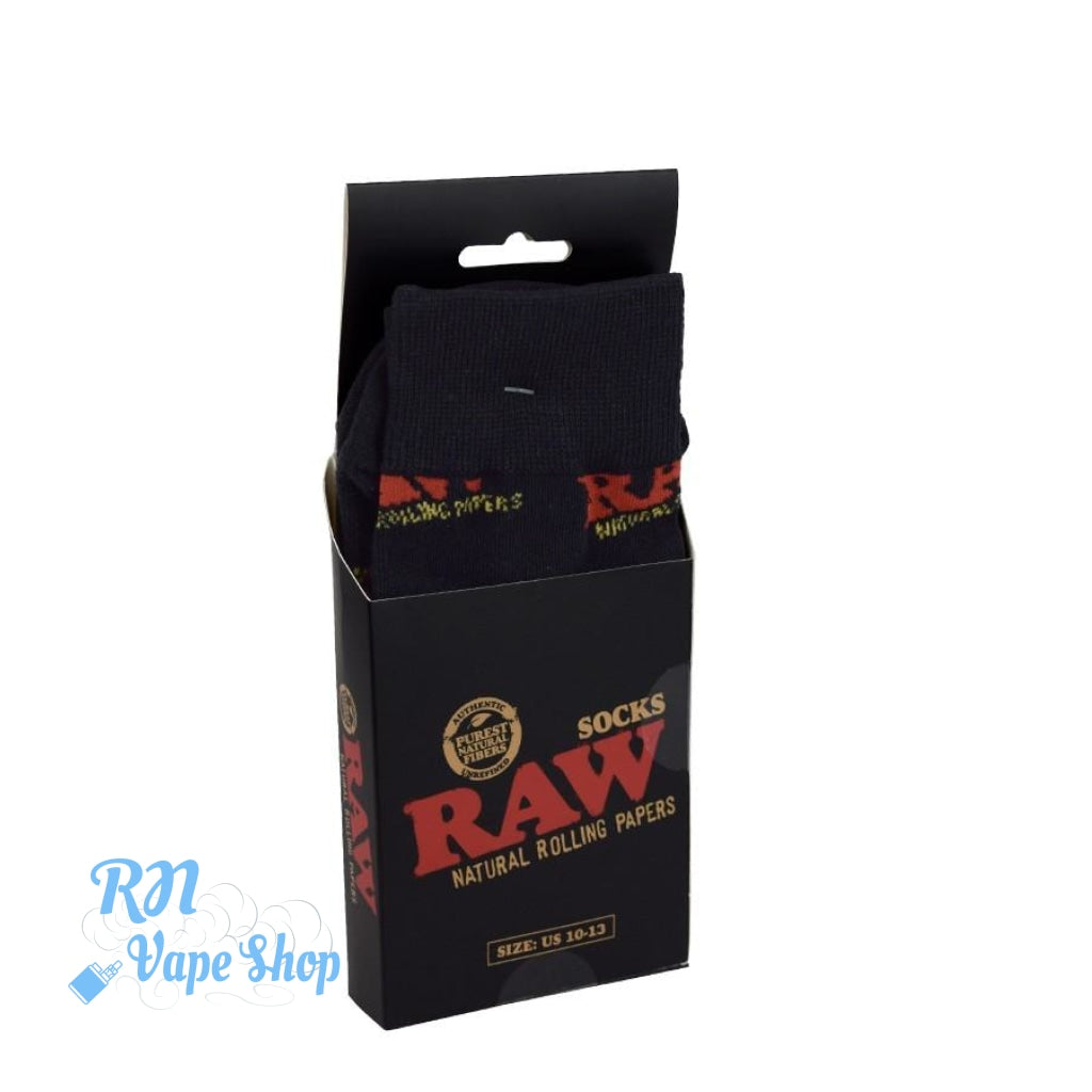 RAW Rolling Papers Brand Socks Black RAW Rolling Papers Socks RN Vape Shop