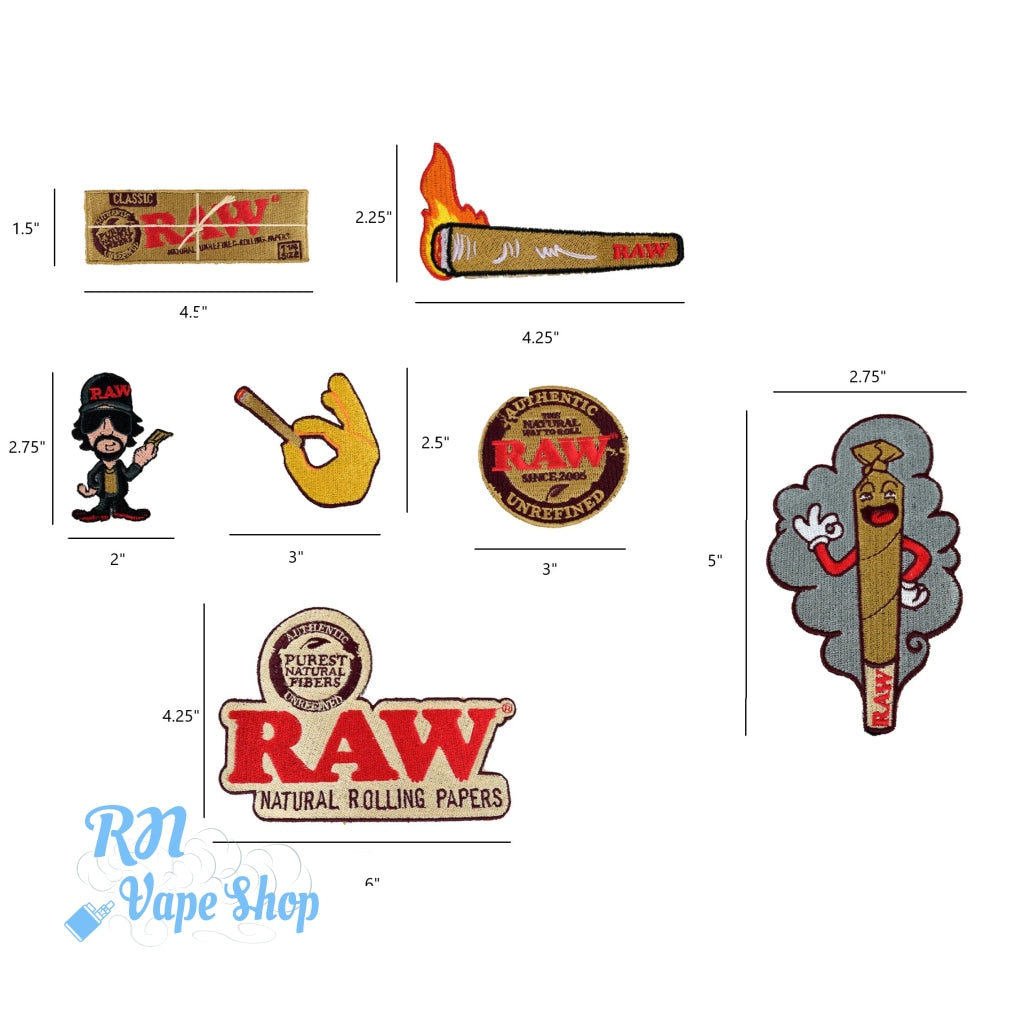 RAW Smokers Patch 7 Set Collection RAW Smokers Patch RN Vape Shop