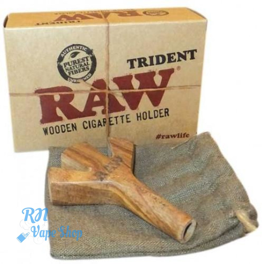 RAW Trident Triple Wooden Cigarette Holder RAW Wooden Cigarette Holder RN Vape Shop