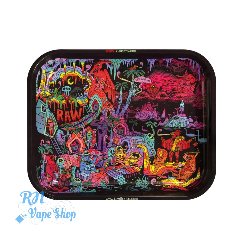 RAW X Ghost Shrimp 2 Rolling Tray RAW Rolling Trays RN Vape Shop