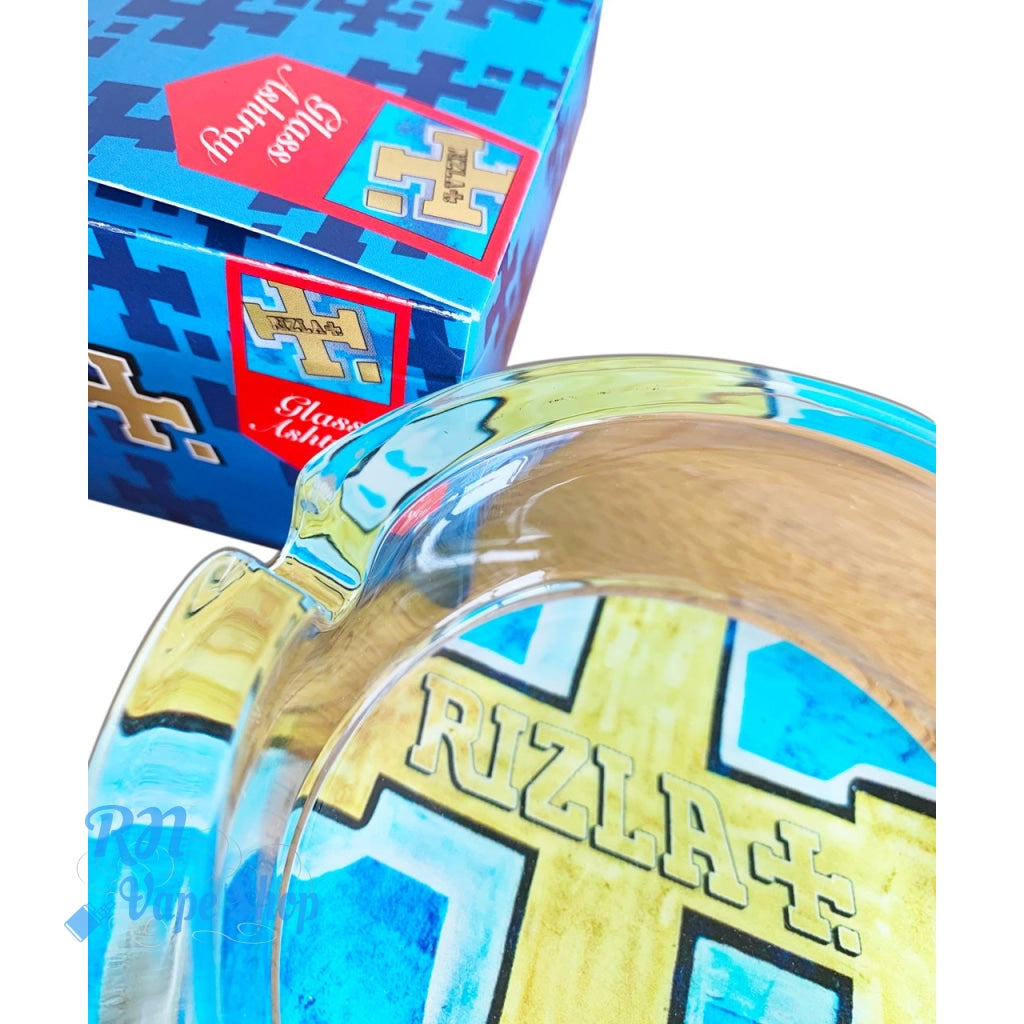 Rizla High Quality 120mm diameter Glass Ashtray Rizla Ashtray RN Vape Shop