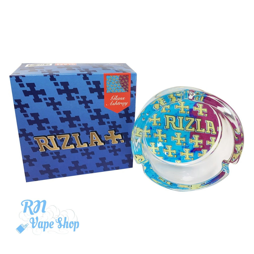 Rizla High Quality 120mm diameter Glass Ashtray Multi Rizla Ashtray RN Vape Shop