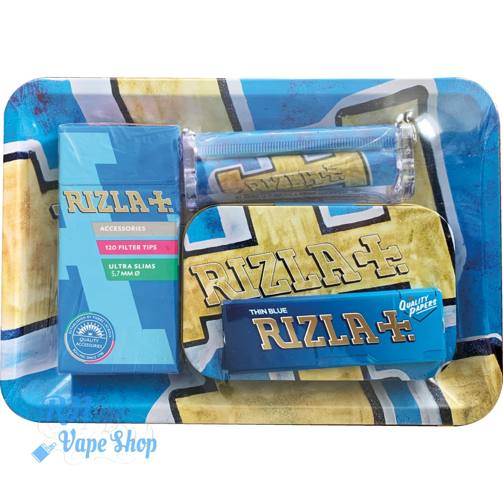 Rizla MINI Metal Rolling Tray Gift Set with Smokers Accessories Rizla Tray Set RN Vape Shop