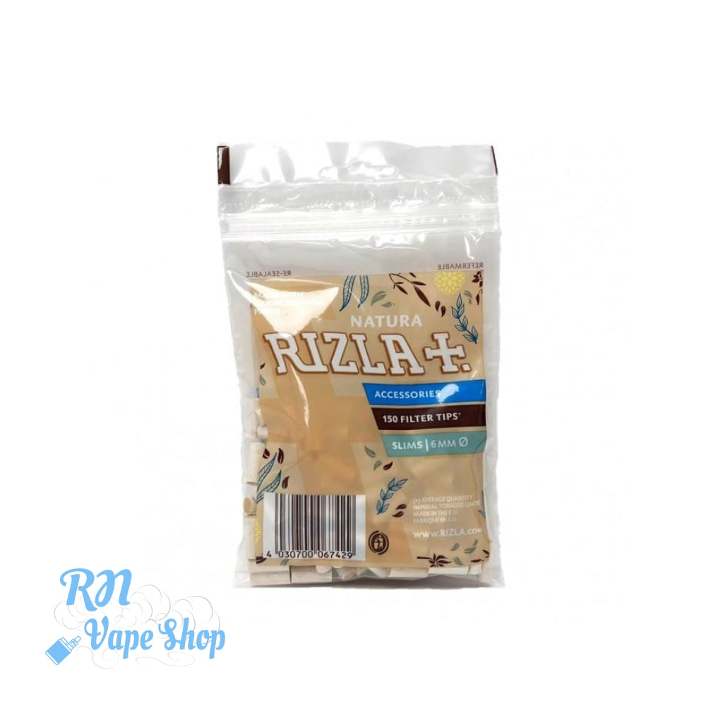 Rizla Natura Slim Filter Tips Cigarette Filter Tips Slim (6mm) Biodegradable Rizla Natura RN Vape Shop