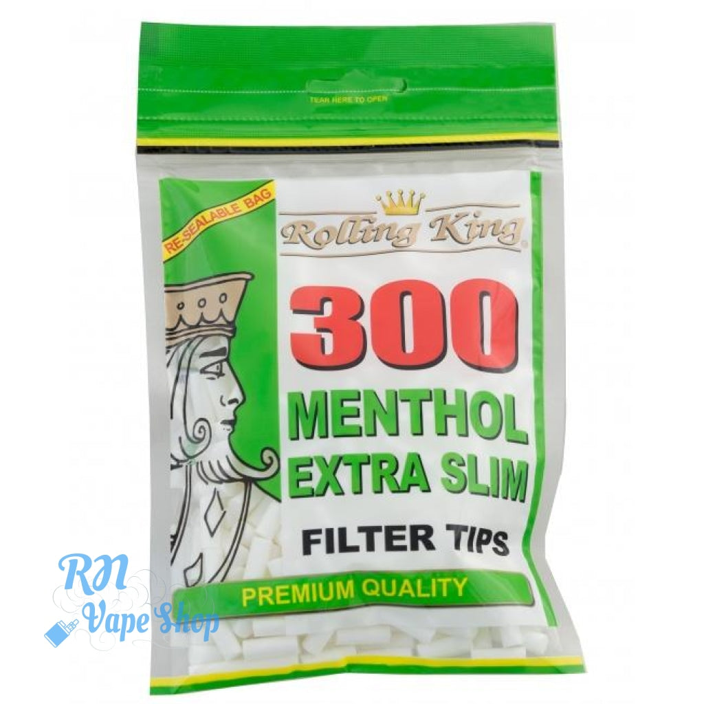 Rolling King Menthol Extra Slim Filter Tips Rolling King Tips RN Vape Shop