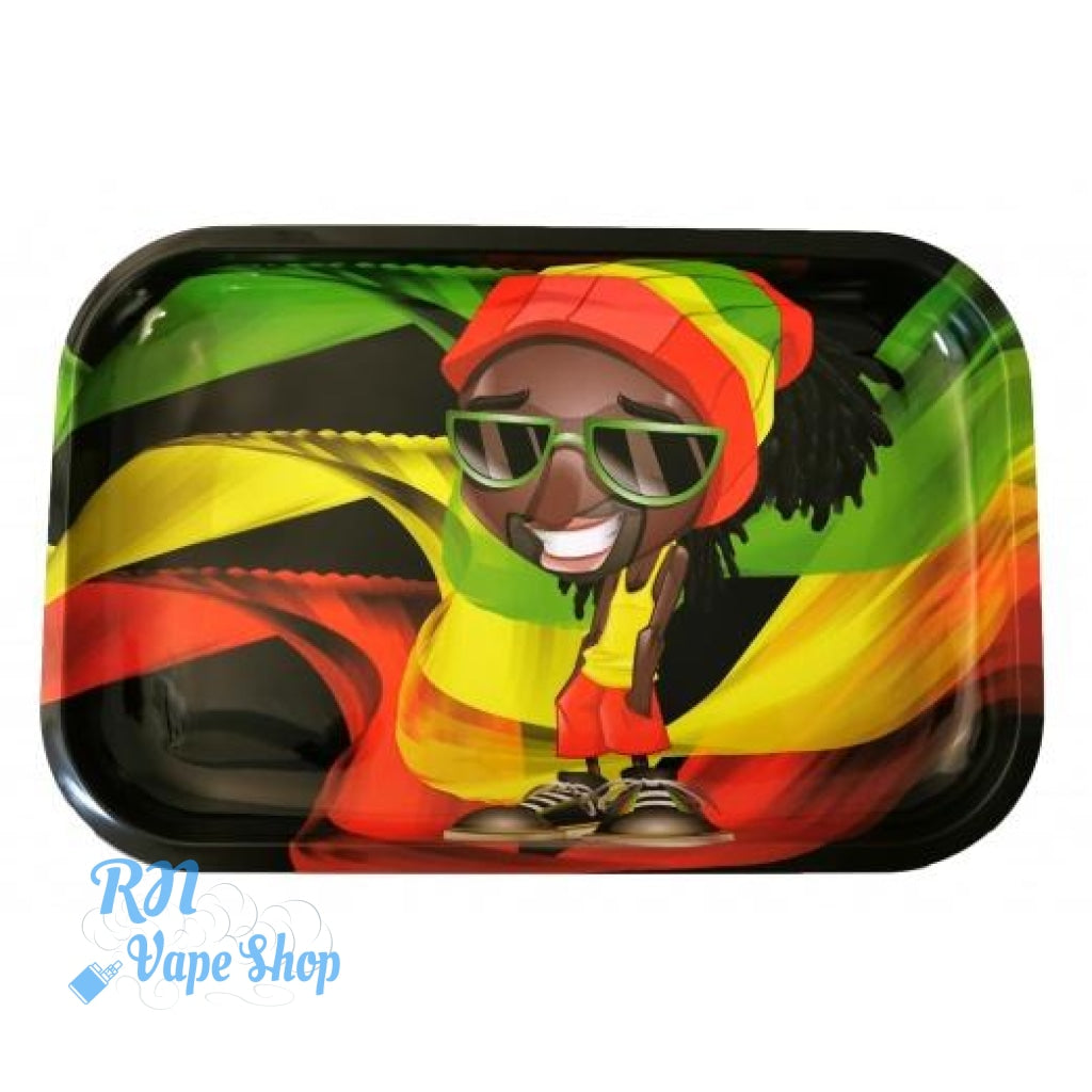 Rolling King Small Rasta Man Metal rolling tray + FREE Rolling Papers Rolling King Tray's RN Vape Shop