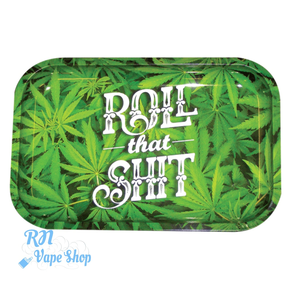 Rolling King Small RTS Green leaf rolling tray + FREE Rolling Papers Rolling King Tray's RN Vape Shop