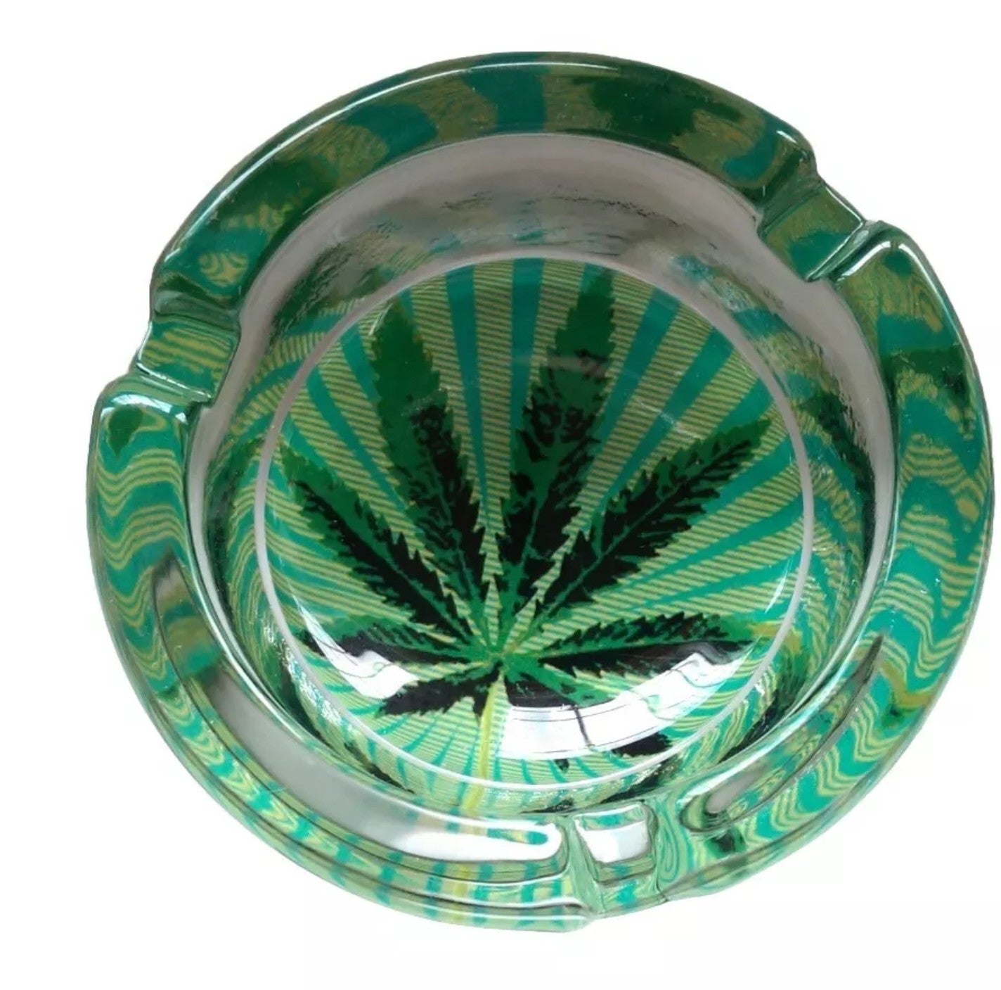 Glass Leaf Ashtray 1  RN Vape Shop   
