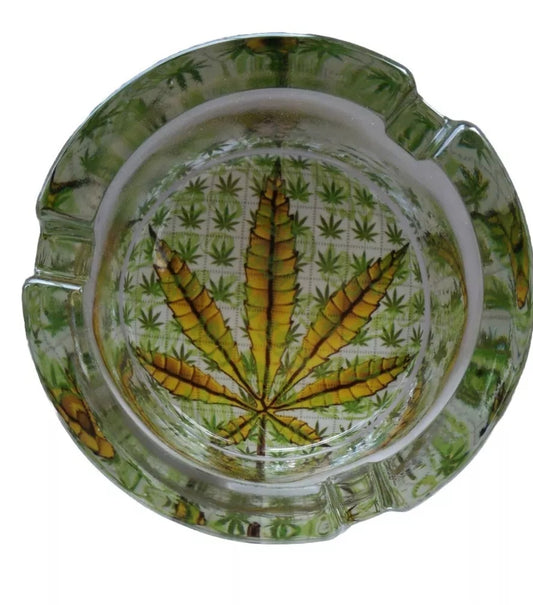 Glass Leaf Ashtray 3  RN Vape Shop   