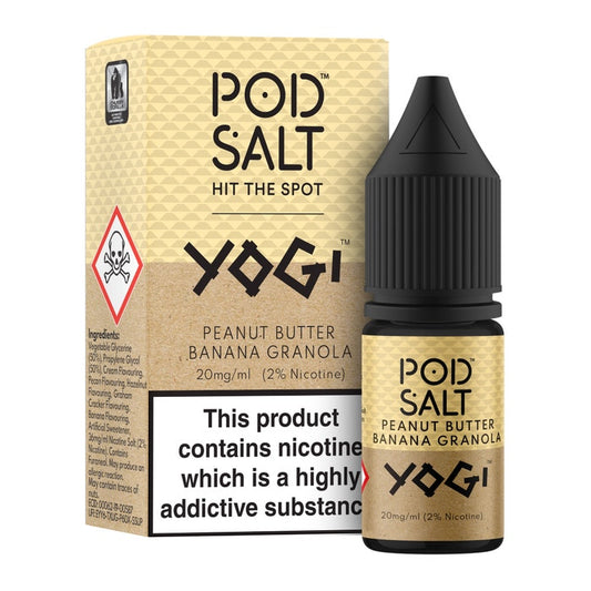 Yogi Peanut Butter Banana Granola Pod Salt 10ml Nicotine Salt E-Liquid Fusion 20mg  RN Vape Shop   