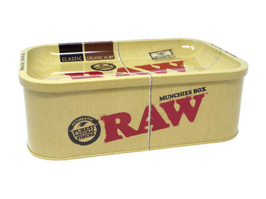 RAW Munchies Tin With Rolling Tray RAW Munchies Tin With Rolling Tray RN Vape Shop   