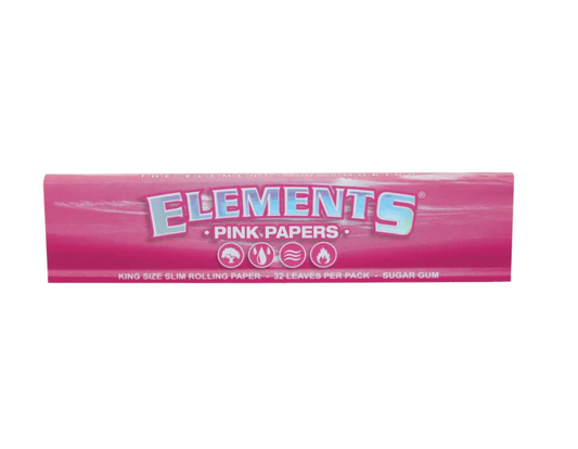 Element Pink K/S Slim Papers Elements King Size Slim & Tips Papers RN Vape Shop   