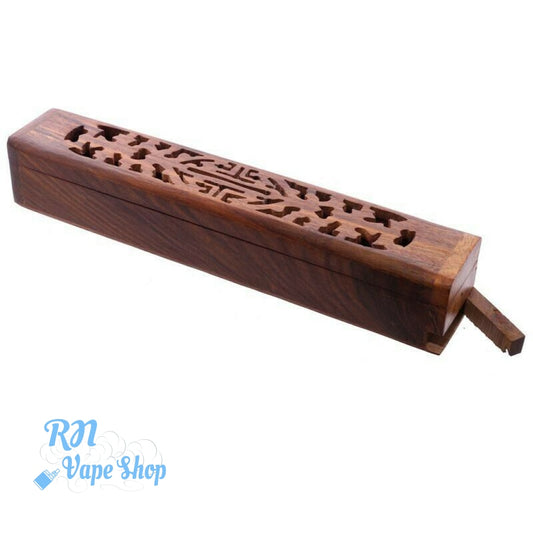 Decorative Wooden Carved Incense Box Incense Box RN Vape Shop   