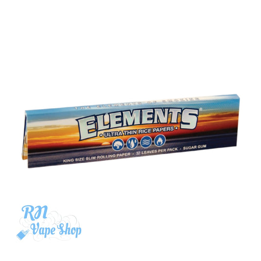 Elements King Size Slim Rolling Papers Elements King Size Slim & Tips Papers RN Vape Shop Single Packs  
