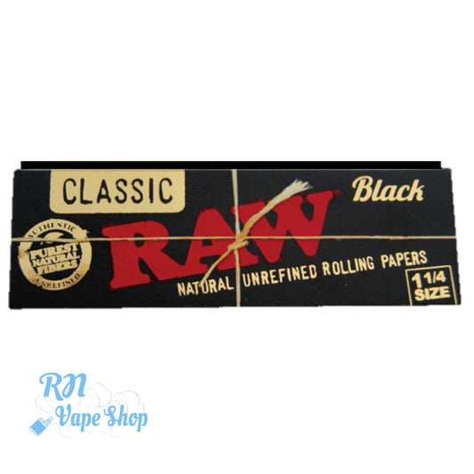 RAW Black Classic 1¼ Size Rolling Papers RAW Papers & Tips RN Vape Shop   