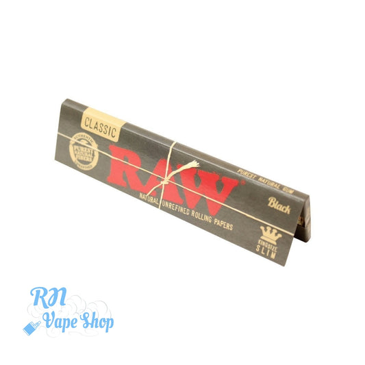 RAW Black Classic King Size Slim Rolling Papers RAW Papers & Tips RN Vape Shop Single  