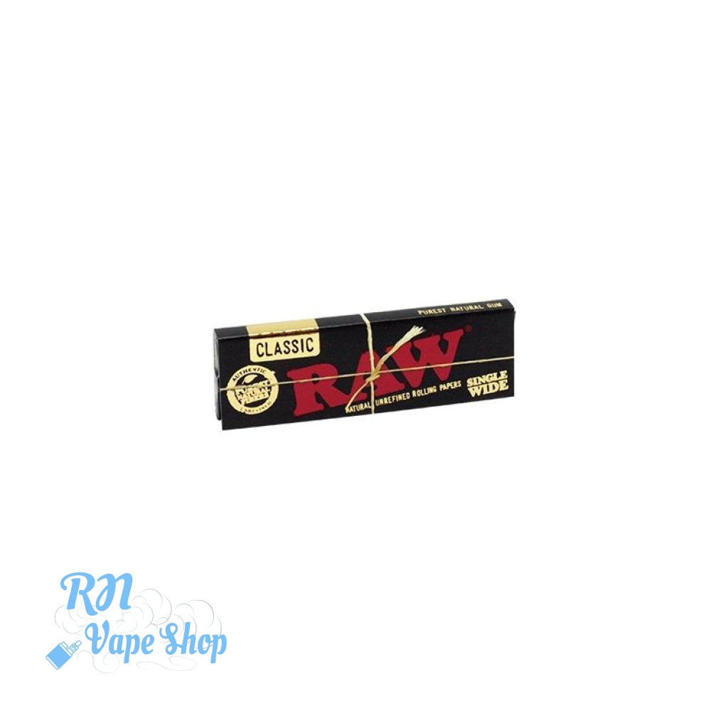 RAW BLACK Classic Single Wide Rolling Papers RAW Papers & Tips RN Vape Shop Single  