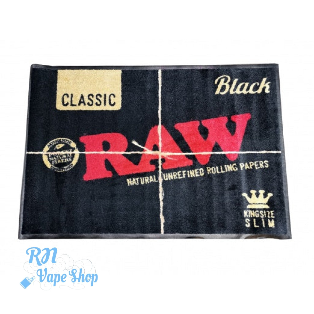 RAW Black Kingsize Slim Large Floor Mat - 80cm x 120cm  RN Vape Shop   