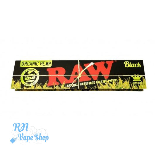 RAW Black Organic Hemp King Size Slim Rolling Papers RAW Papers & Tips RN Vape Shop Single  