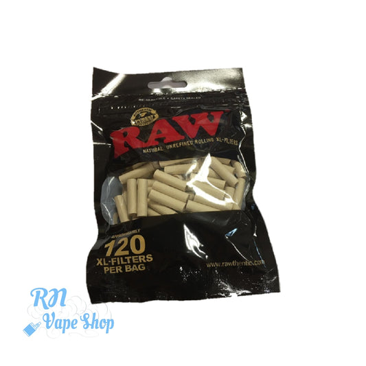 RAW Black XL Filters 6mm 120 Per Bag RAW Tips RN Vape Shop Single  